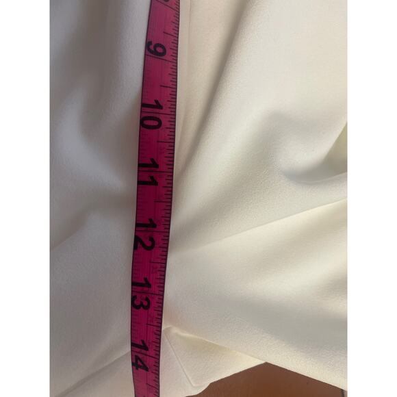 LULU'S XL White Get Dressed Up High Rise Flat Front Wide-Leg Ankle Pant b51 - Picture 8 of 8